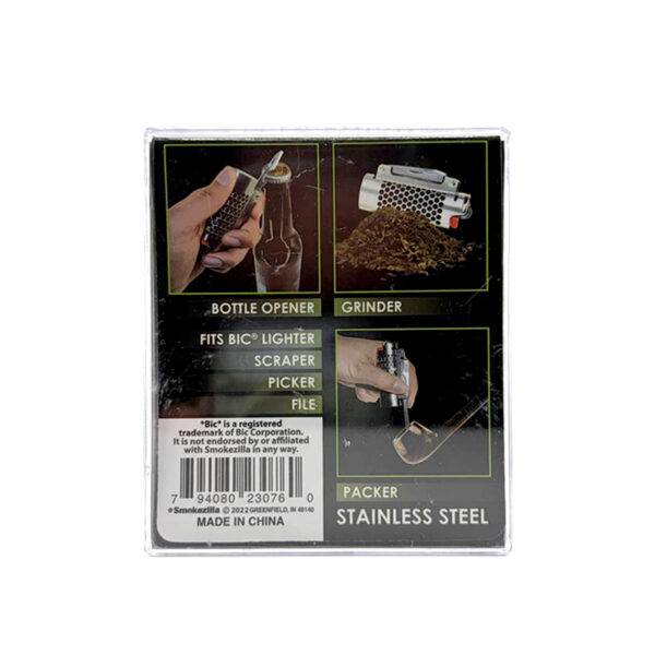 Smokzilla Stainless Steel Multi-Tool BIC Lighter Case