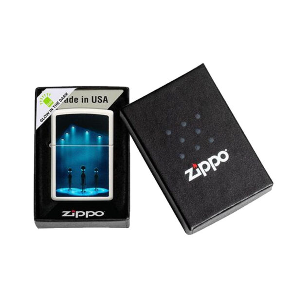 Zippo Alien Design Glow-in-the-Dark Windproof Lighter (49487)
