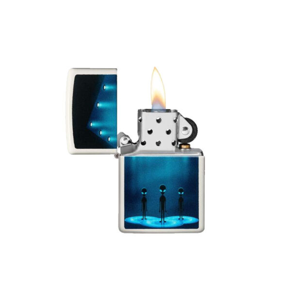Zippo Alien Design Glow-in-the-Dark Windproof Lighter (49487)